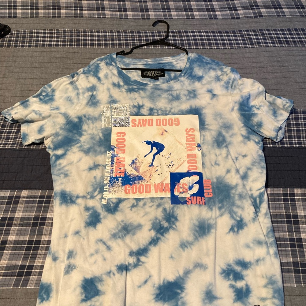 Blue Tie-Dye Graphic Tee